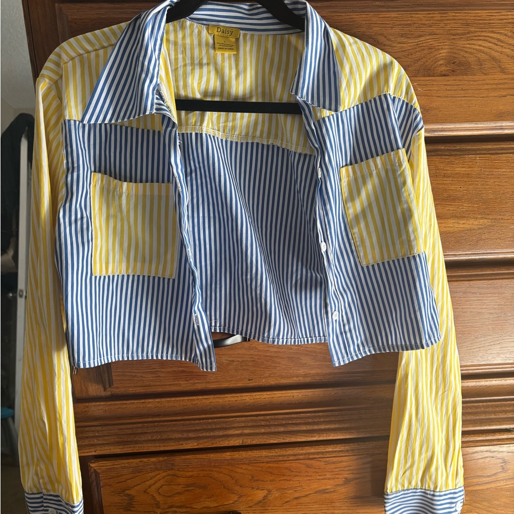 Daisy Yellow and Blue Striped Shirt